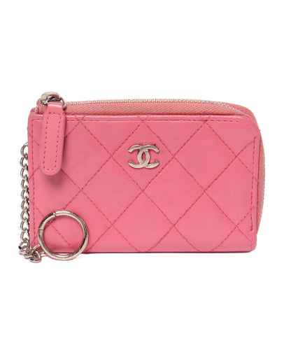 CHANEL コインケース キーリング付き シルバー金具 22番台 マトラッセ AP0221 レディース シャネル