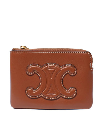 美品 CELINE コインケース カードポーチ チェーンフック付き キュイル トリオンフ 10C663DR8.04LU レディース メンズ セリーヌ