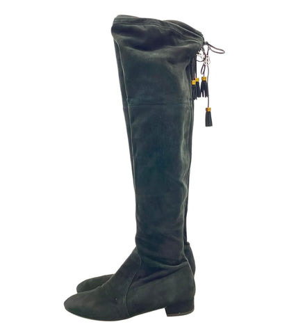 訳あり PRADA ロングブーツ スエード レディース SIZE 38 1/2 (25.5cm) プラダ