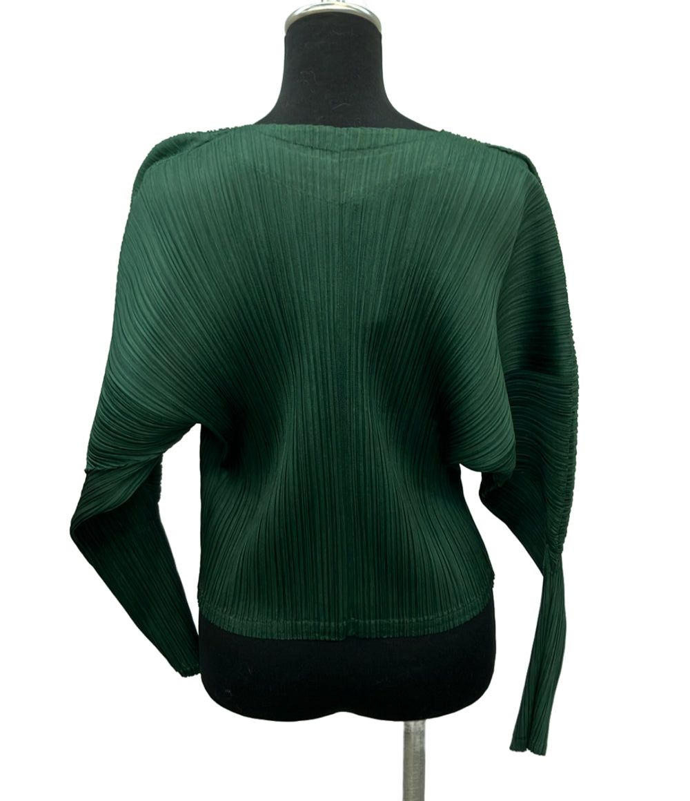 美品 PLEATS PLEASE プリーツ長袖カーディガン PP48-JO143 レディース SIZE 3 (L) プリーツプリーズ