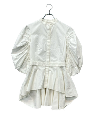 Alexander McQueen 長袖シャツ バンドカラー フリル レディース SIZE 38 (M) アレキサンダーマックイーン