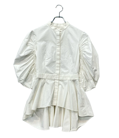 Alexander McQueen 長袖シャツ バンドカラー フリル レディース SIZE 38 (M) アレキサンダーマックイーン