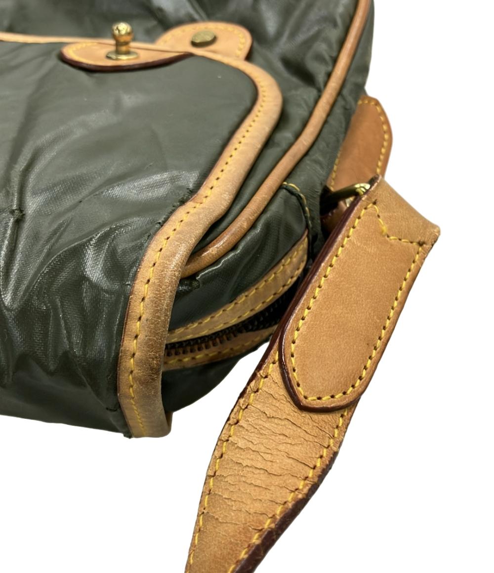 訳あり ハンティングワールド ショルダーバッグ 斜め掛け バチュークロス ヌメ革 メンズ HUNTING WORLD