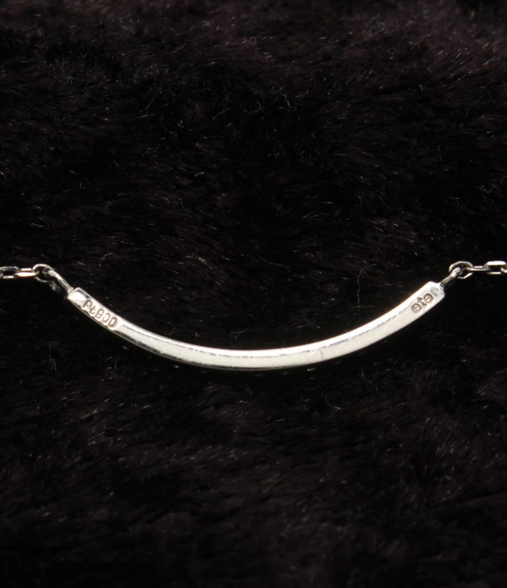 美品 ete ネックレス Pt900 Pt850 ダイヤ 0.06ct レディース エテ