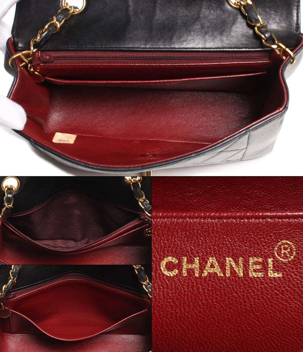 シャネル チェーンレザーショルダーバッグ ココマーク ゴールド金具 ダイアナ22 マトラッセ レディース CHANEL