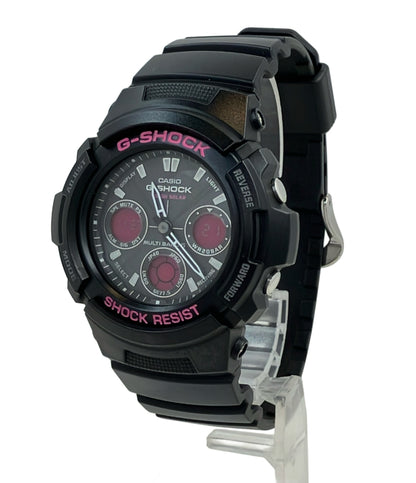 美品 CASIO 腕時計 G-SHOCK ソーラー ブラック AWG-100F レディース メンズ カシオ