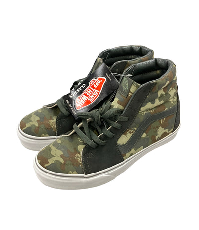 美品 VANS ハイカットスニーカー 迷彩柄 スカル メンズ SIZE US 9 ヴァンズ