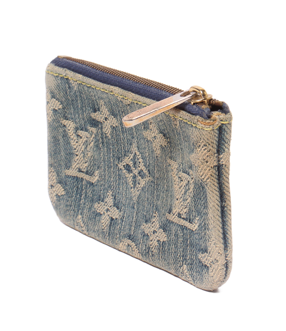 LOUIS VUITTON コインケース キーリング付き ポシェット クレ モノグラム デニム M95343 レディース ルイ・ヴィトン