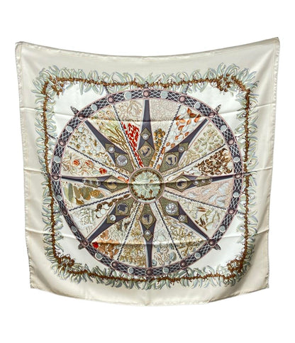 美品 HERMES スカーフ シルク100% カレ90 AUX PAYS DES EPICES レディース エルメス