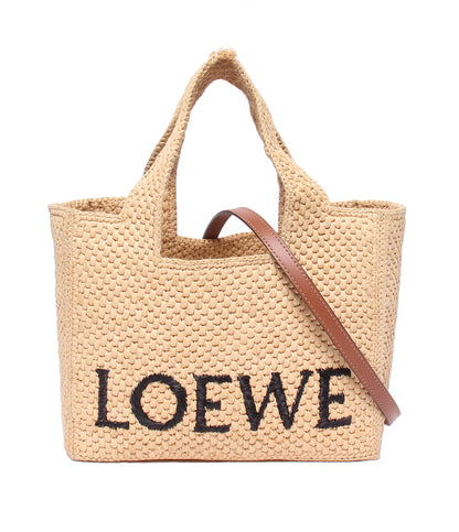 LOEWE 2WAY ハンドバッグ かごバッグ ショルダーバッグ 肩掛け 斜め掛け フォント トート ラフィア レディース ロエベ