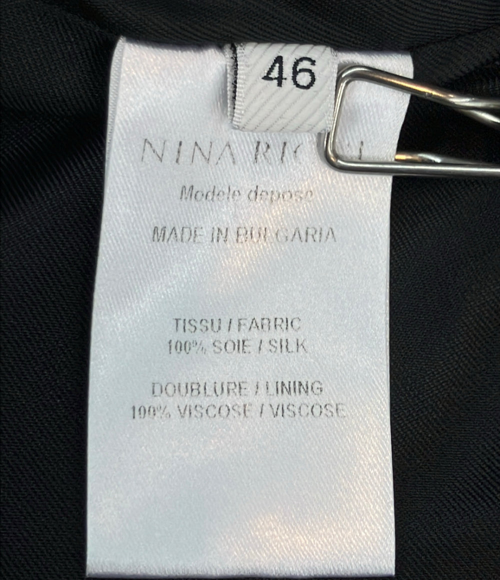 NINA RICCI 長袖ワンピース ポルカドット シルク ミニドレス レディース ニナリッチ