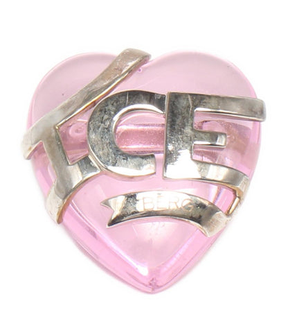 ICEBERG ブローチ SV925 ハートモチーフ ピンク レディース アイスバーグ