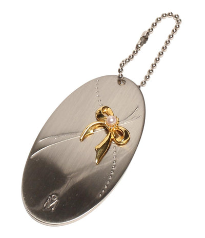 MIKIMOTO コンパクトミラー リボン パール付 レディース ミキモト