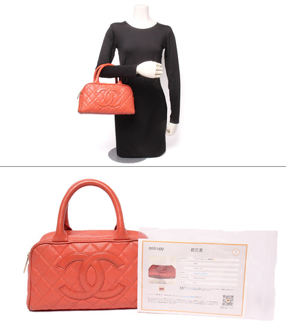 CHANEL ハンドバッグ ミニボストンバッグ マトラッセ ゴールド金具 8番台 レディース シャネル