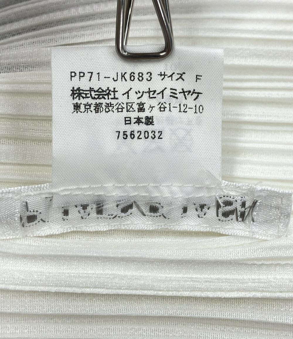 美品 プリーツプリーズ ノースリーブトップス PLEATS PLEASE PP71-JK683 エクステンションマーク レディース SIZE F (M) PLEATS PLEASE