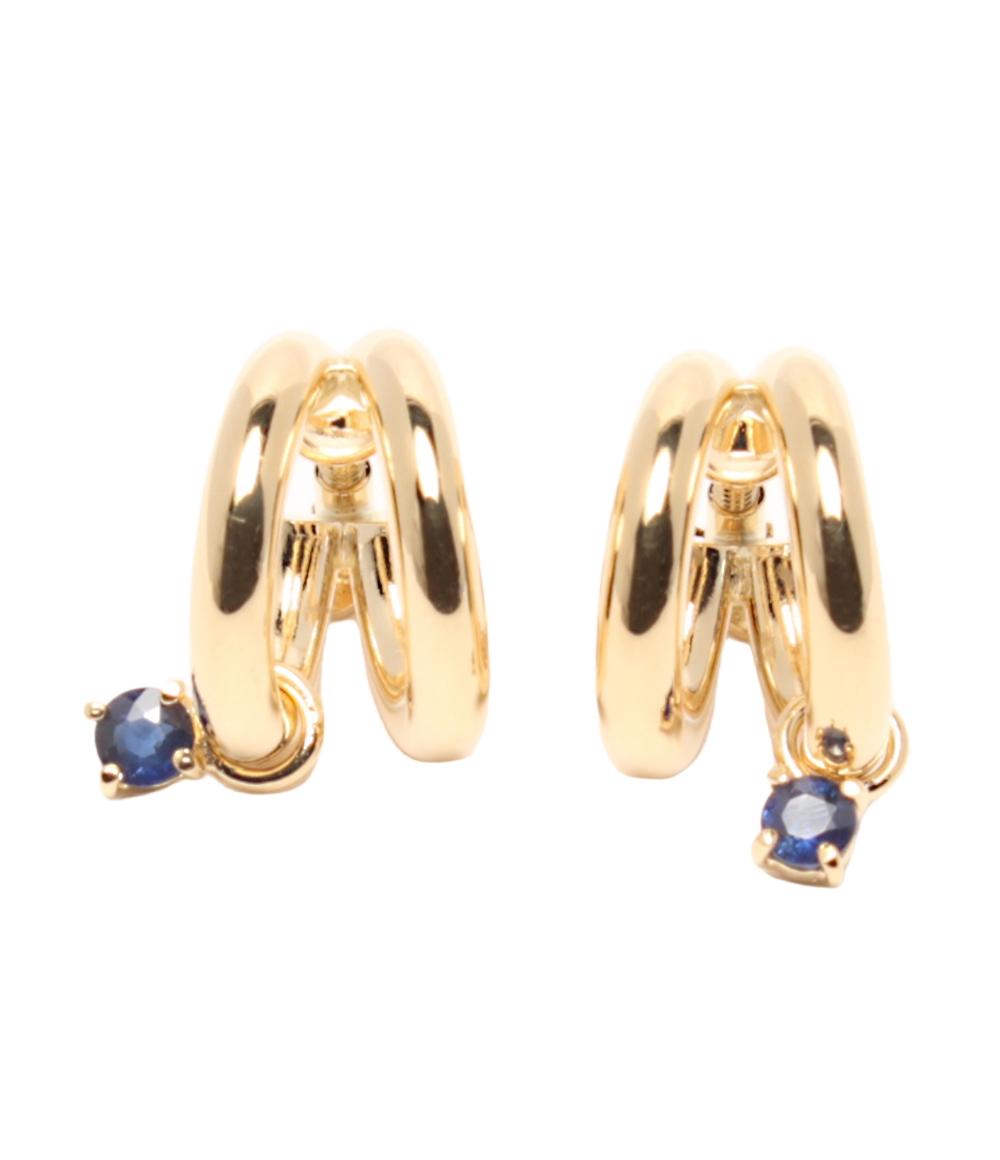 美品 スタージュエリー イヤリング K18 サファイア レディース STAR JEWELRY