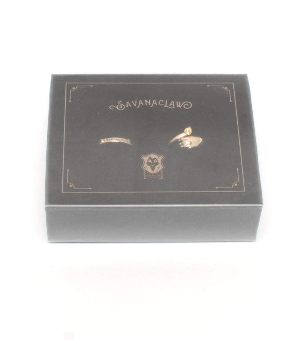 美品 Disney リング 指輪 ツイステッド ワンダーランド 2連リング サバナクロー寮 レディース SIZE フリー ディズニー