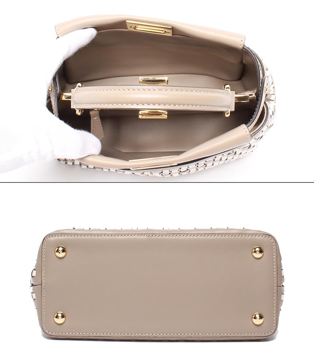 美品 FENDI 2way ハンドバッグ ショルダーバッグ 肩掛け 斜め掛け ピーカブー ミニ 8BN244 レディース フェンディ
