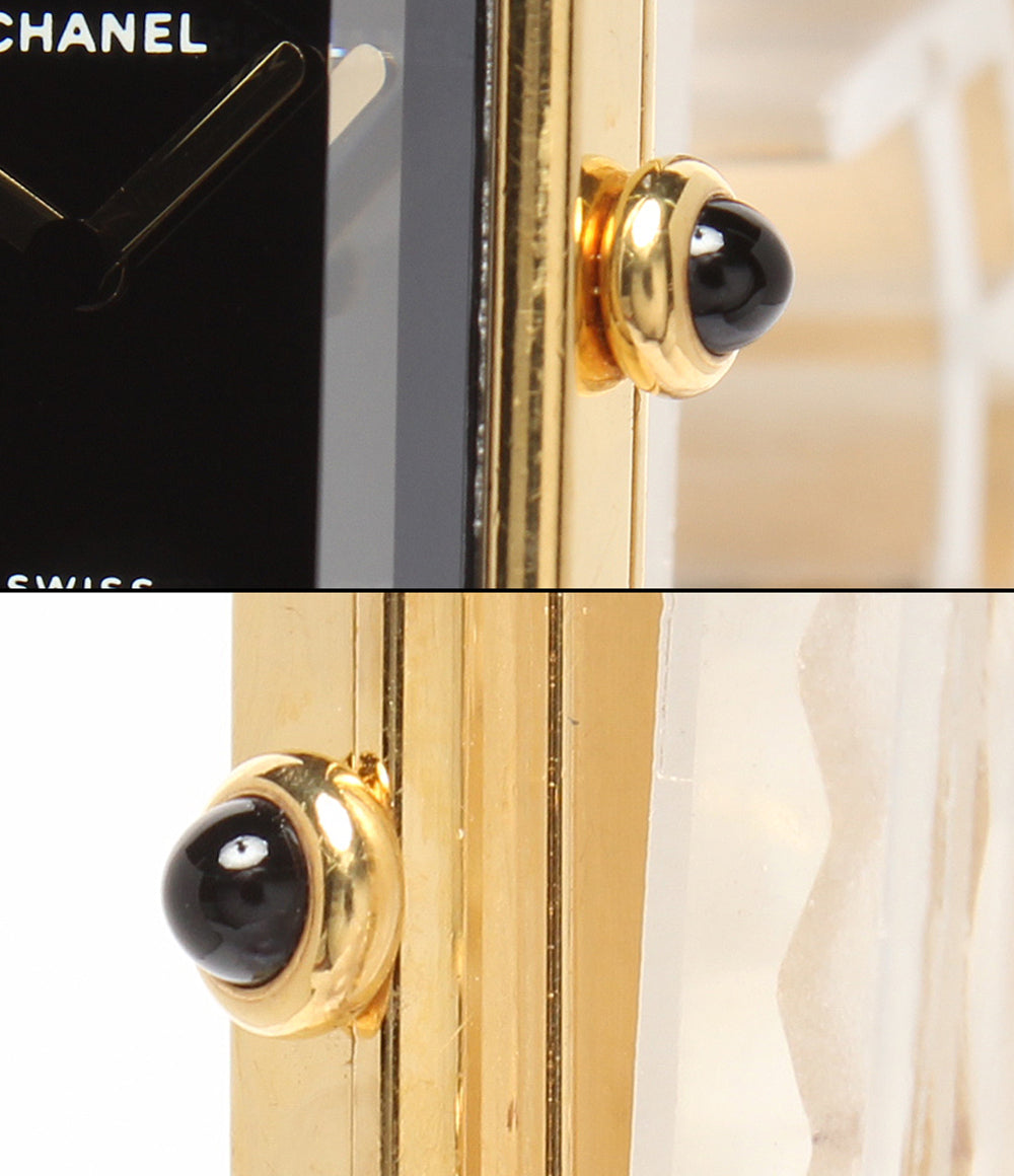 CHANEL 腕時計 プルミエールS クオーツ ブラック H0001 レディース シャネル