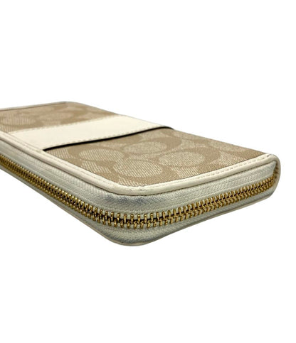 コーチ ラウンドファスナー長財布 シグネチャー レディース COACH