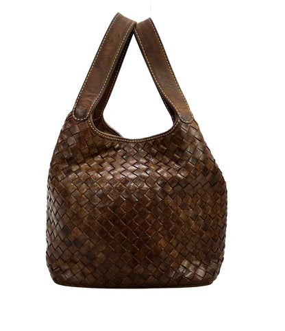 OLD ENGLAND ハンドバッグ レザー 編み込み加工 レディース オールドイングランド