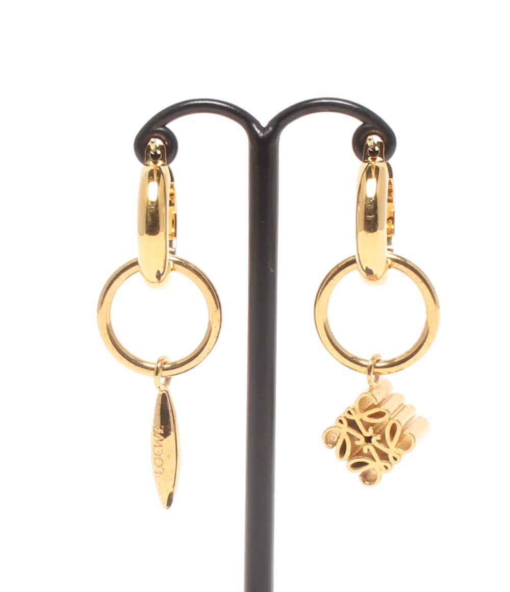 LOEWE ピアス アシンメトリーアナグラム フープ レディース ロエベ