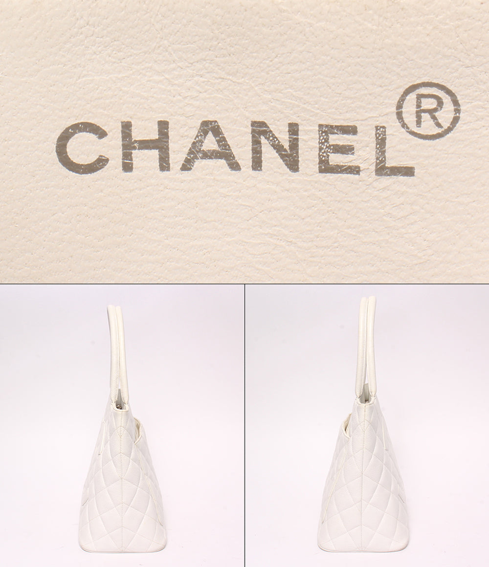 CHANEL トートバッグ ショルダーバッグ 肩掛け シルバー金具 5番台 マトラッセ レディース シャネル