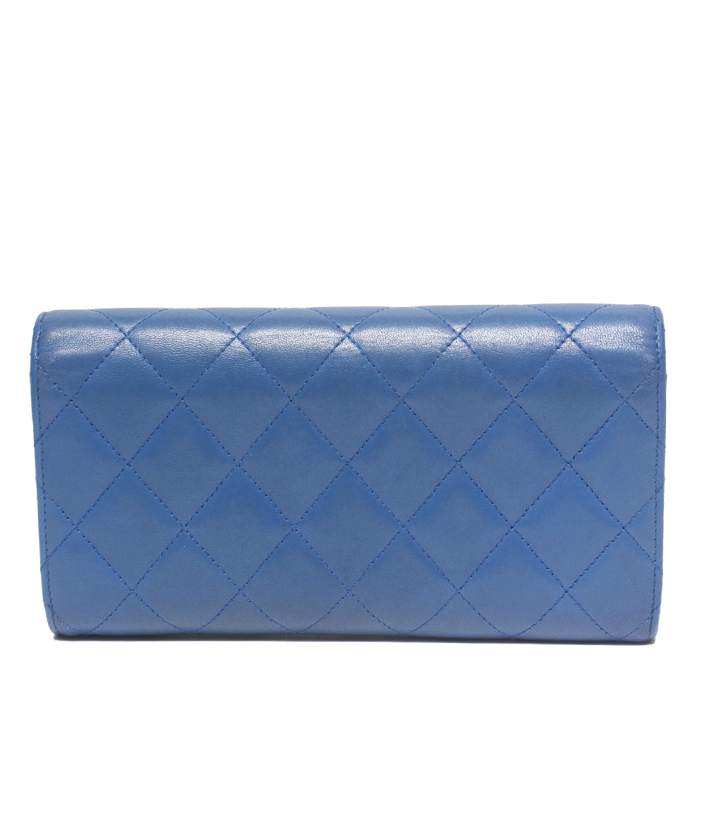 CHANEL 長財布 シルバー金具 22番台 マトラッセ レディース シャネル