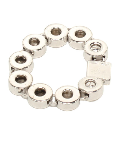 美品 グッチ リング 指輪 K18 チェーン プレート レディース SIZE 10号 GUCCI