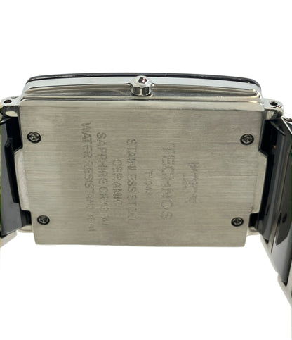 TECHNOS 腕時計 クオーツ ブラック T1048 メンズ テクノス