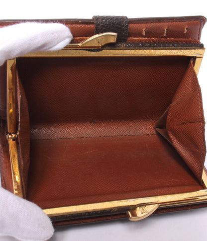 訳あり LOUIS VUITTON 二つ折り財布 がま口 ポルト モネ ビエ ヴィエノワ モノグラム M61663 レディース ルイ・ヴィトン