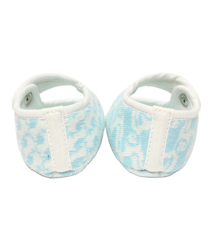 美品 HERMES ファーストシューズ ベビーシューズ アニマル柄 ブルー系 ベビー エルメス