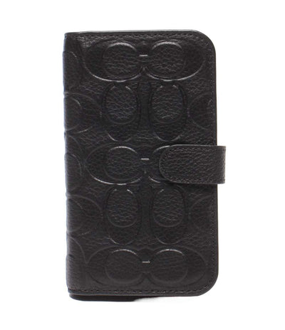 美品 COACH iPhoneケース iPhone 13 mini用 手帳型 シグネチャー R21C056K レディース メンズ コーチ