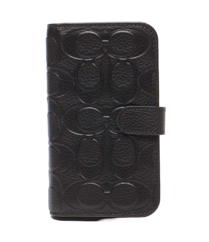 美品 COACH iPhoneケース iPhone 13 mini用 手帳型 シグネチャー R21C056K レディース メンズ コーチ