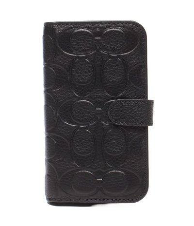 美品 COACH iPhoneケース iPhone 13 mini用 手帳型 シグネチャー R21C056K レディース メンズ コーチ