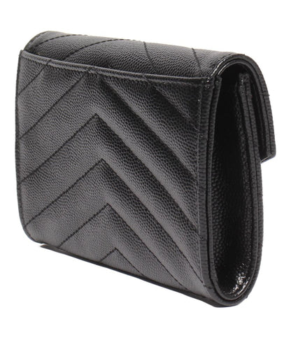 美品 SAINT LAURENT PARIS モノグラムスモールエンベロープウォレット ミニ財布 レディース サンローランパリ