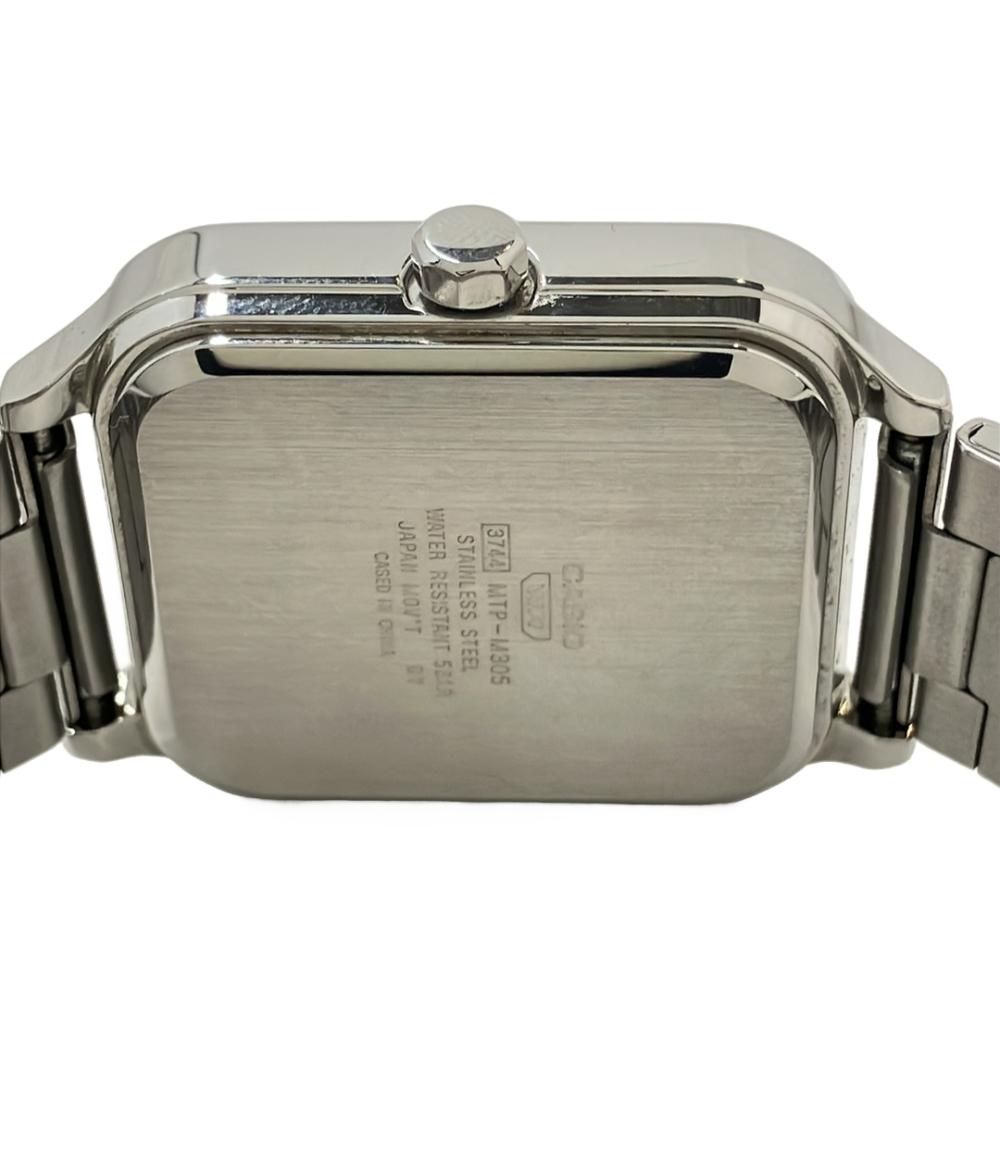 カシオ 腕時計 ムーンフェイズ クオーツ ブラック MTP-M305 メンズ CASIO