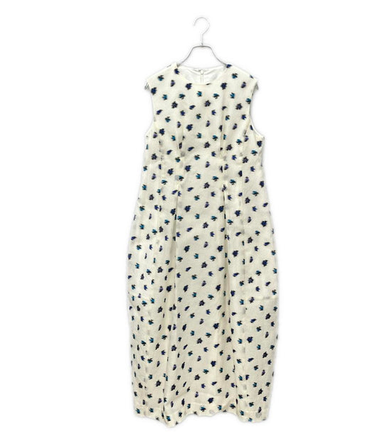 LANVIN en Bleu fleuretteジャガードワンピース レディース SIZE 36 ランバンオンブルー