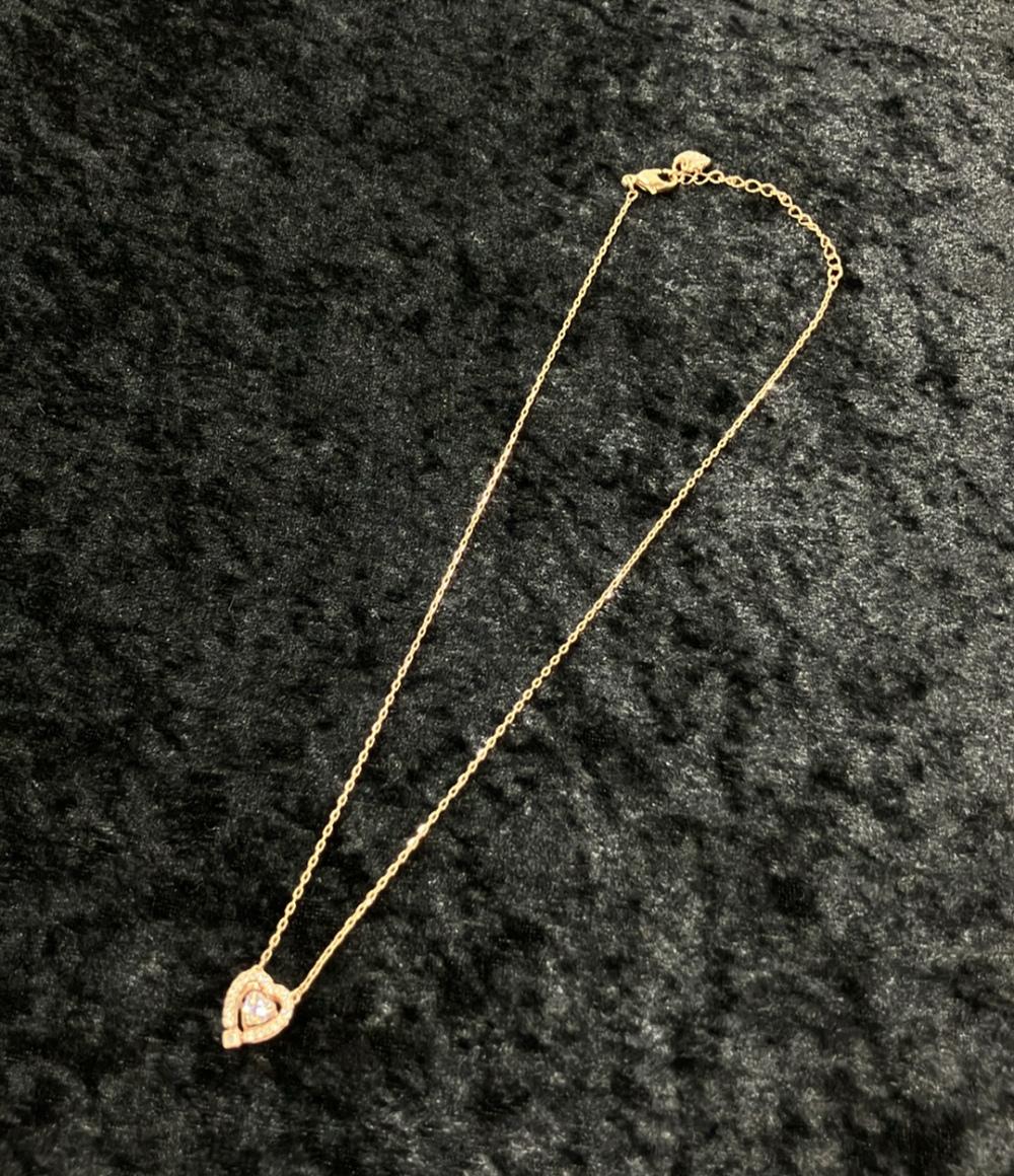 美品 スワロフスキー ネックレス ハートモチーフSparkling Dance Heart