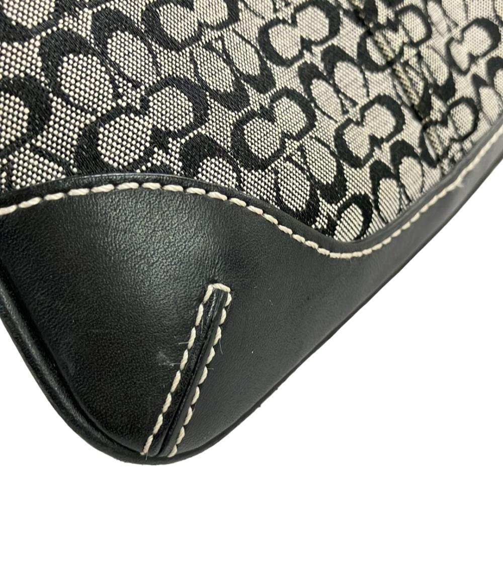 コーチ ポーチ アクセサリーポーチ ストラップ付き キャンバス レザー ミニシグネチャー レディース COACH