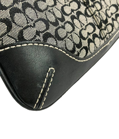 コーチ ポーチ アクセサリーポーチ ストラップ付き キャンバス レザー ミニシグネチャー レディース COACH