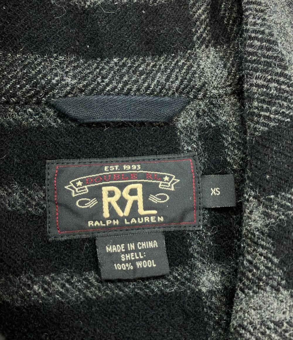 RRL ジャケット ウール チェック マッキーノ ショールカラー ブラック×グレー WOOL CHECK MACKINAW JACKET メンズ SIZE XS ダブルアールエル