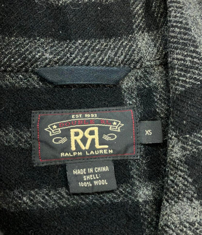 RRL ジャケット ウール チェック マッキーノ ショールカラー ブラック×グレー WOOL CHECK MACKINAW JACKET メンズ SIZE XS ダブルアールエル