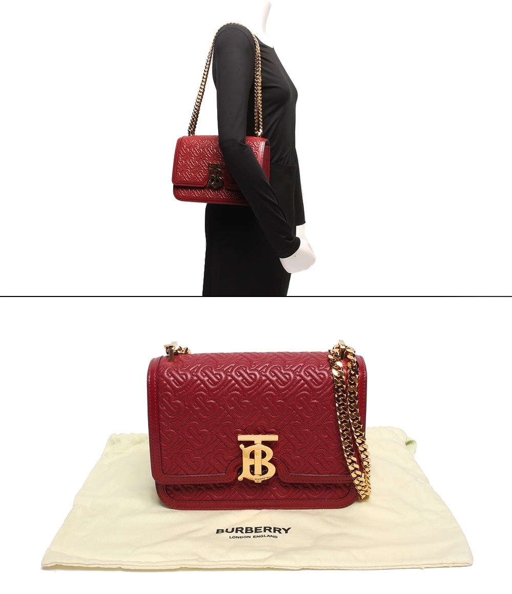 バーバリー チェーンレザーショルダーバッグ ゴールド金具 レディース BURBERRY