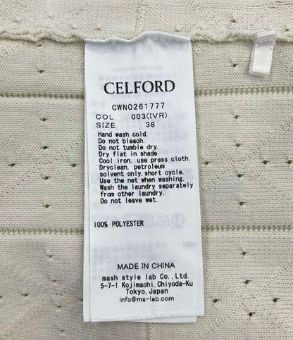 CELFORD アンサンブル 長袖カーディガンワンピース スプリングプレートパターンニットアップ CWNO261777 レディース SIZE 38 (M) セルフォード
