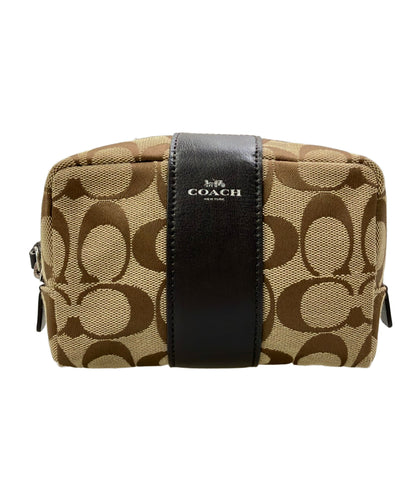 美品 COACH ポーチ コスメポーチ シグネチャー F21497 レディース コーチ