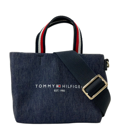 美品 TOMMY HILFIGER 2way バンドバッグ ショルダーバッグ 斜め掛け レディース トミーヒルフィガー