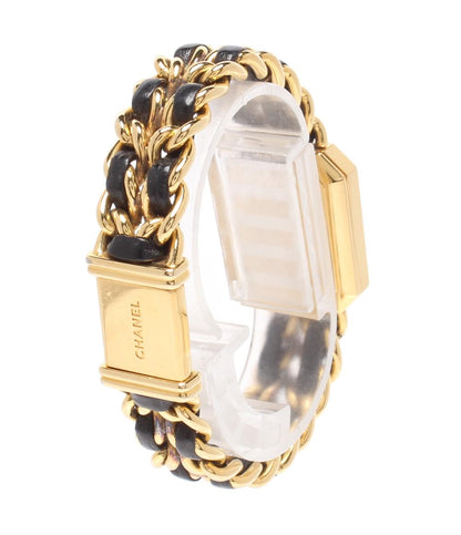 CHANEL 腕時計 プルミエール M クオーツ ブラック H0001 レディース シャネル
