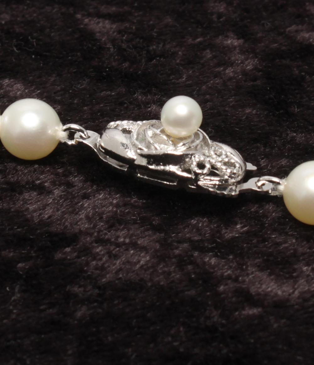 美品 ネックレス SV パール 6.5-7.0mm レディース