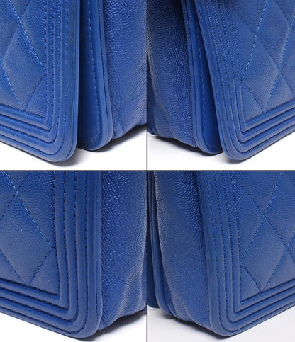 CHANEL チェーンショルダーバッグ チェーンウォレット ゴールド金具 キャビアスキン ボーイシャネル マトラッセ レディース シャネル